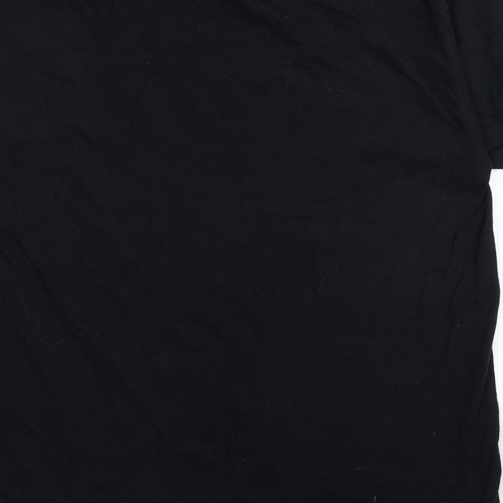 Gildan Womens Black Cotton Basic T-Shirt Size L Round Neck - Ouija Board