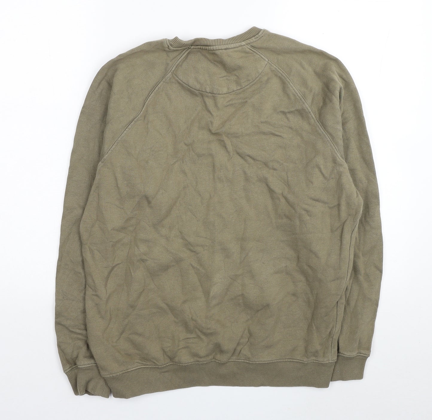 Reiss Mens Green Cotton Pullover Sweatshirt Size M