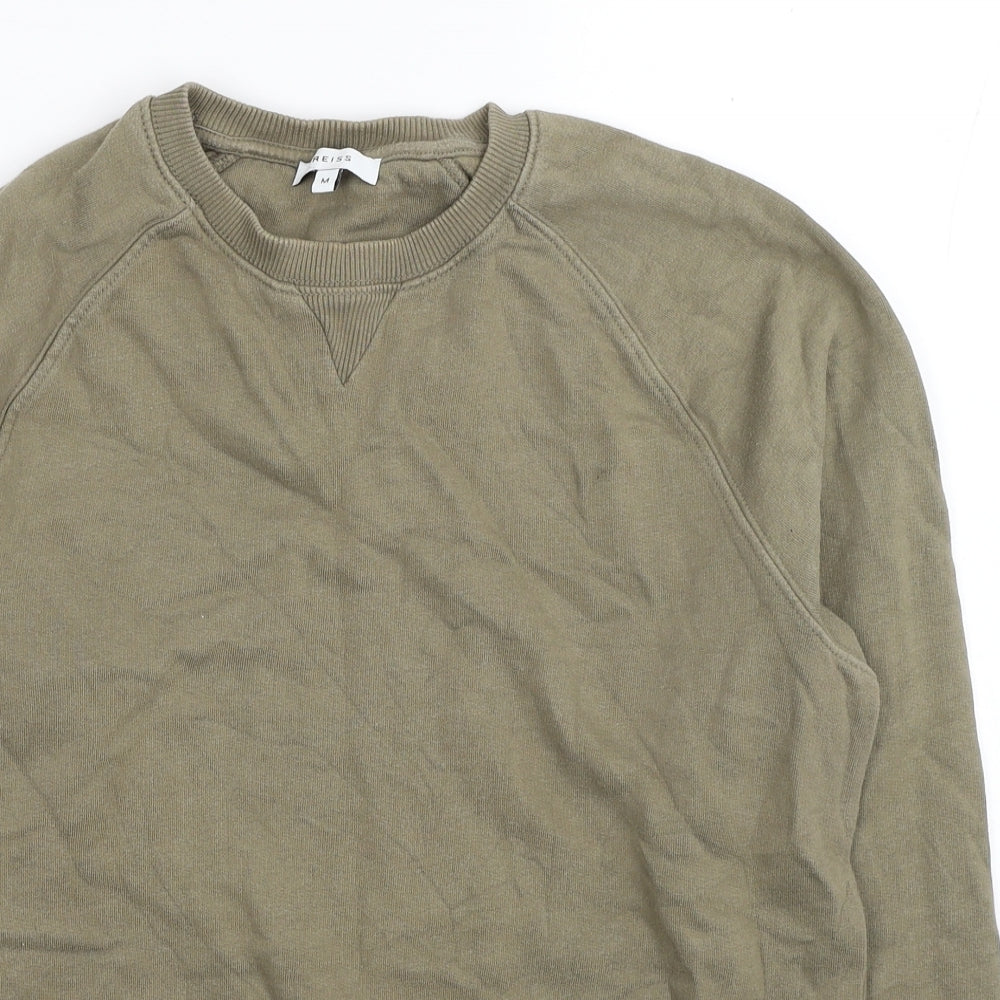 Reiss Mens Green Cotton Pullover Sweatshirt Size M