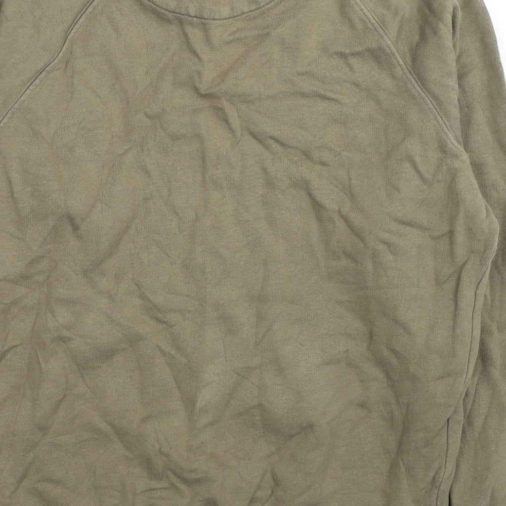 Reiss Mens Green Cotton Pullover Sweatshirt Size M