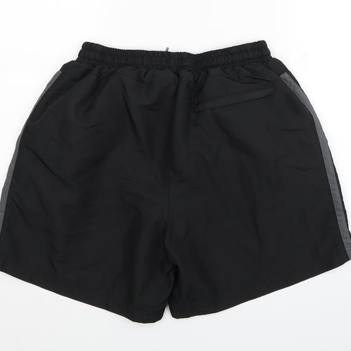Lonsdale Mens Black Spotted Polyester Athletic Shorts Size M L6 in Regular Tie