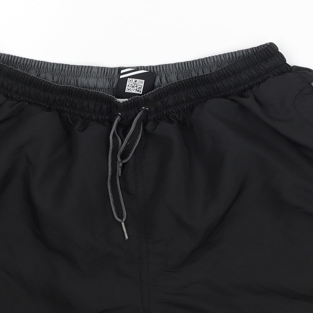 Lonsdale Mens Black Spotted Polyester Athletic Shorts Size M L6 in Regular Tie