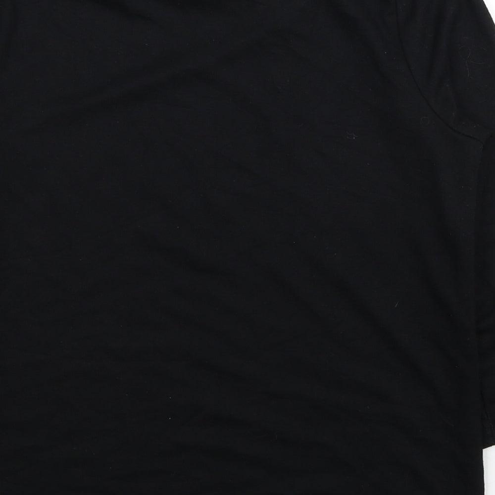 George Womens Black Viscose Jersey T-Shirt Size 12 Boat Neck