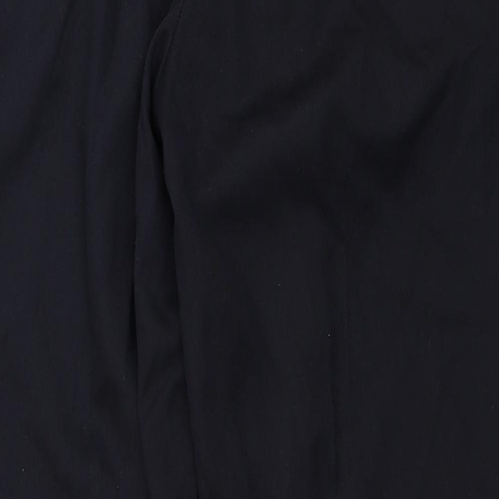 Arcadia Mens Black Polyester Trousers Size 34 in L30 in Regular Button