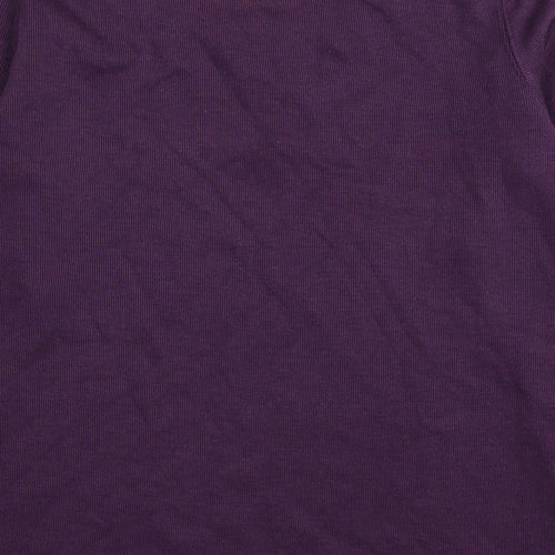Bonmarché Womens Purple Scoop Neck Polyester Pullover Jumper Size S