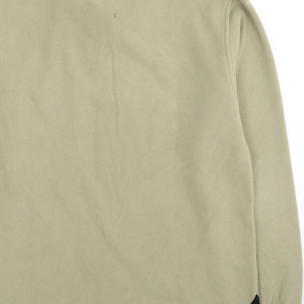 Petroleum Mens Beige Polyester Pullover Sweatshirt Size S