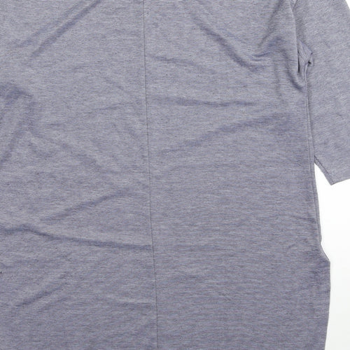 Primark Womens Blue Striped Polyester Tunic T-Shirt Size 6 Round Neck