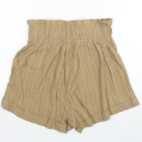 SheIn Womens Brown Cotton Hot Pants Shorts Size M L3 in Regular Pull On