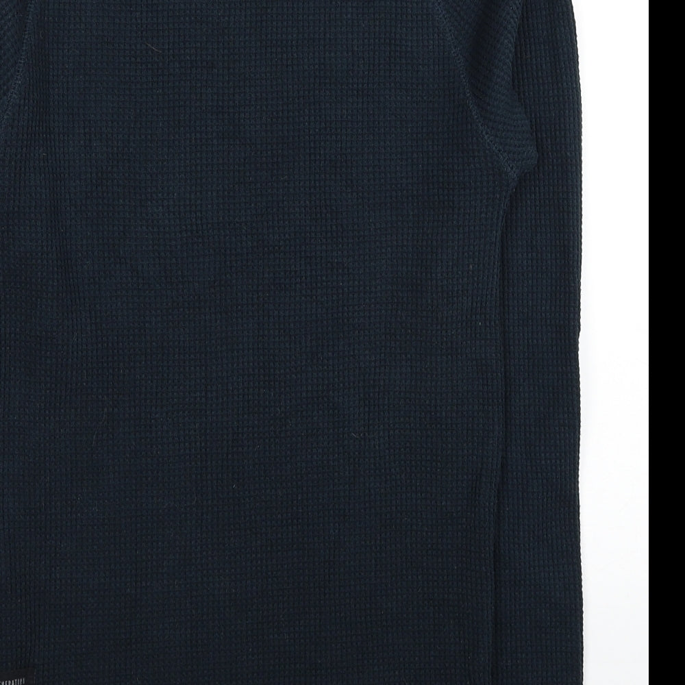 Primark Mens Green Round Neck Polyester Pullover Jumper Size S