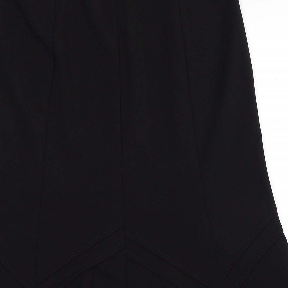 Bonmarché Womens Black Polyester Pleated Skirt Size 16