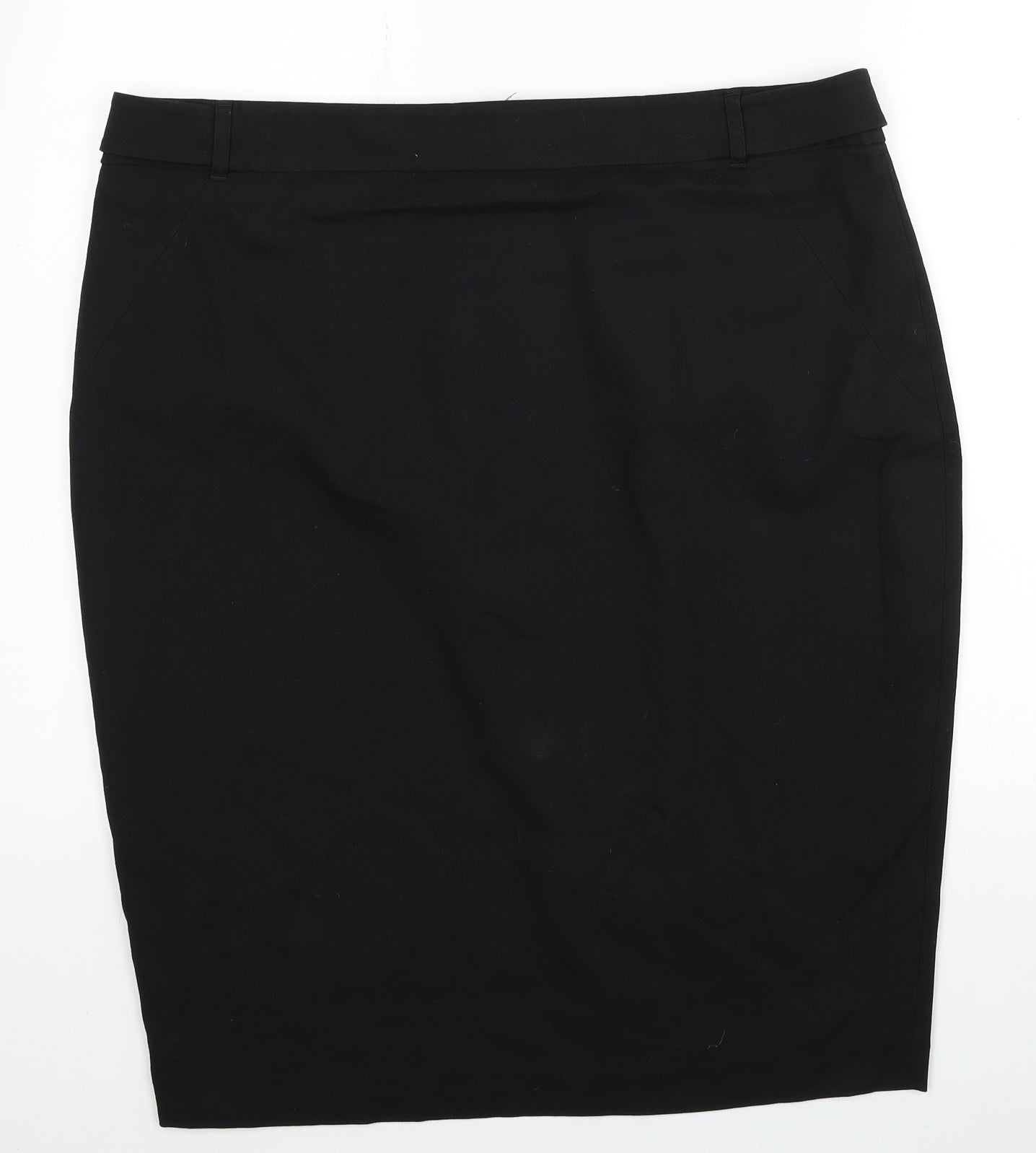 NEXT Womens Black Polyester Straight & Pencil Skirt Size 18 Zip