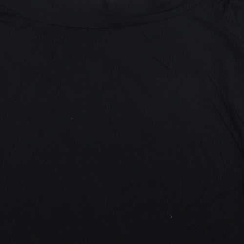 Capsule Womens Black Polyester Basic Blouse Size 22 V-Neck