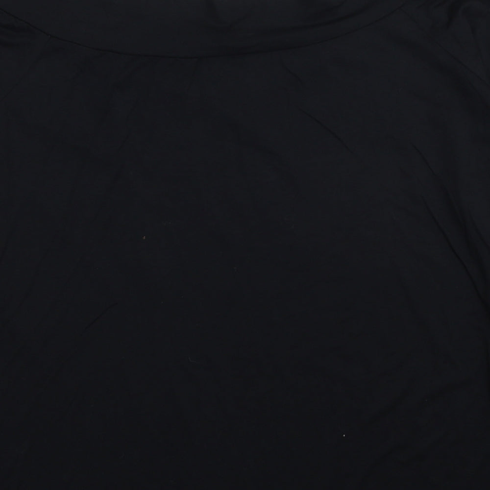 Capsule Womens Black Polyester Basic Blouse Size 22 V-Neck