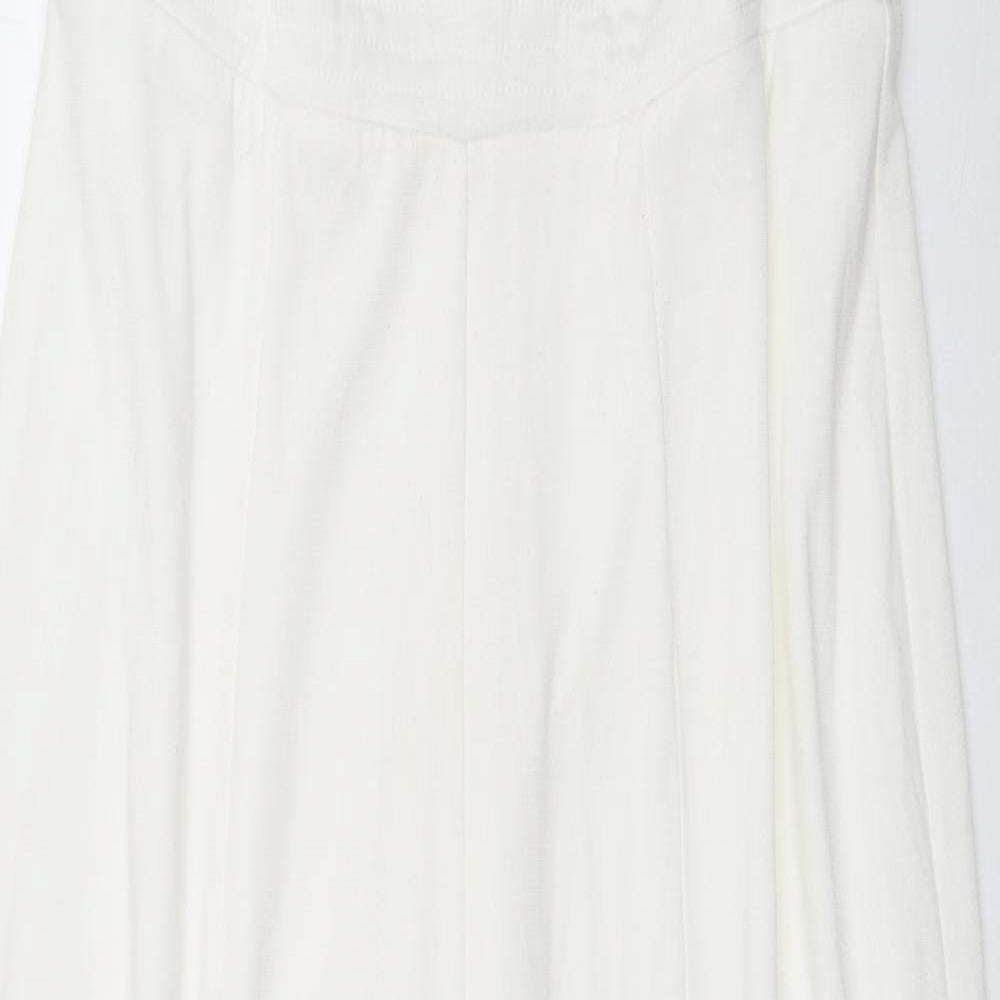 River Island Womens White Polyester Jumpsuit One-Piece Size 14 L30 in Zip