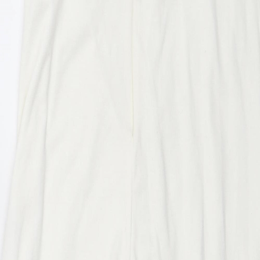 River Island Womens White Polyester Jumpsuit One-Piece Size 14 L30 in Zip