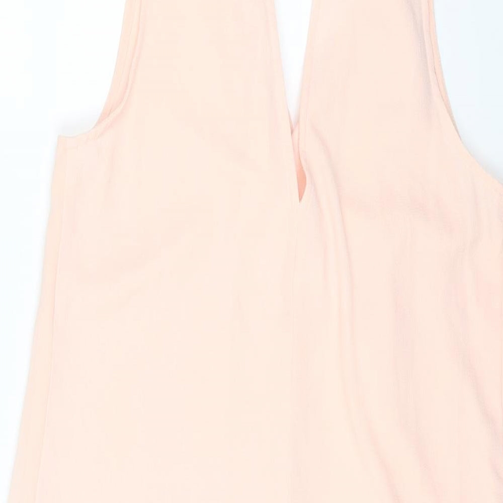 Roman Womens Pink Polyester Basic Blouse Size 10 Collared