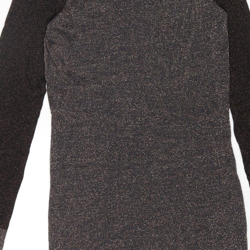 Dorothy Perkins Womens Multicoloured Viscose Bodycon Size 14 Round Neck Pullover