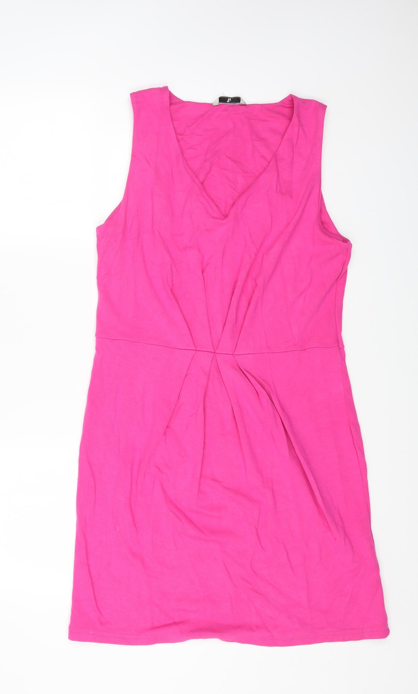 TU Womens Pink Polyester Bodycon Size 16 V-Neck Pullover