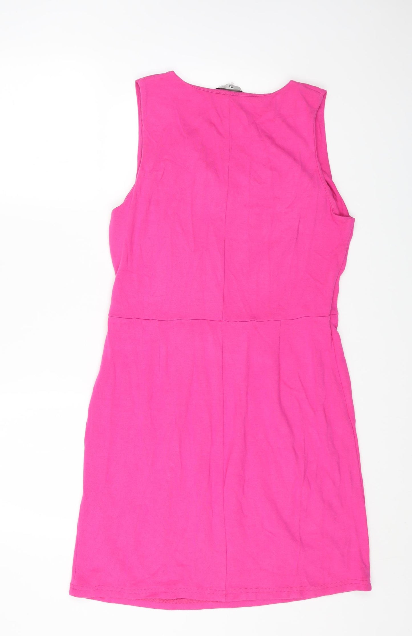 TU Womens Pink Polyester Bodycon Size 16 V-Neck Pullover