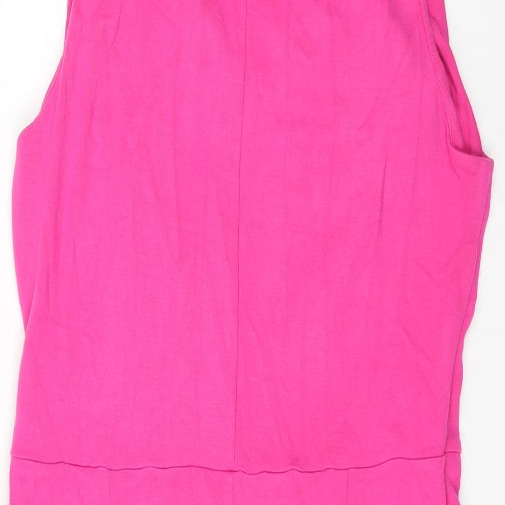 TU Womens Pink Polyester Bodycon Size 16 V-Neck Pullover