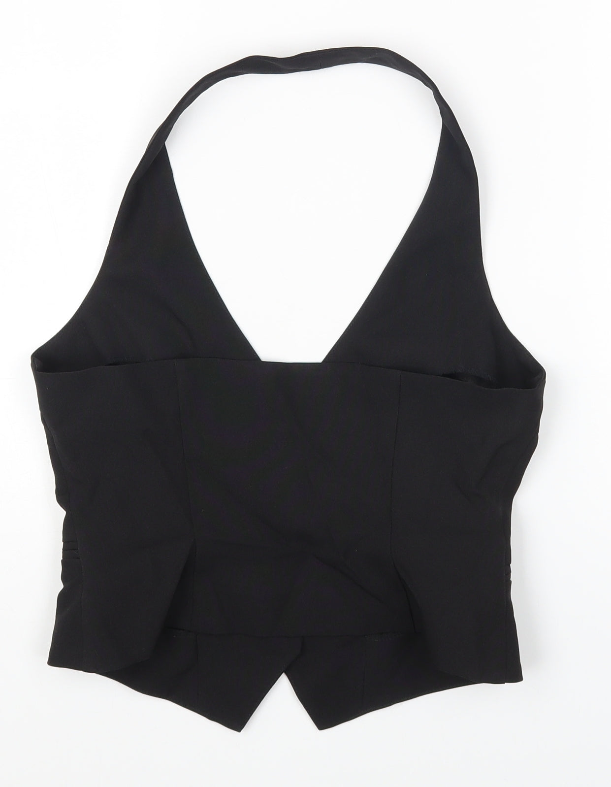 ASOS Womens Black Polyester Cropped Tank Size 8 Halter