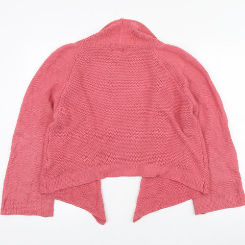 Amanti Womens Pink V-Neck Acrylic Cardigan Jumper Size M