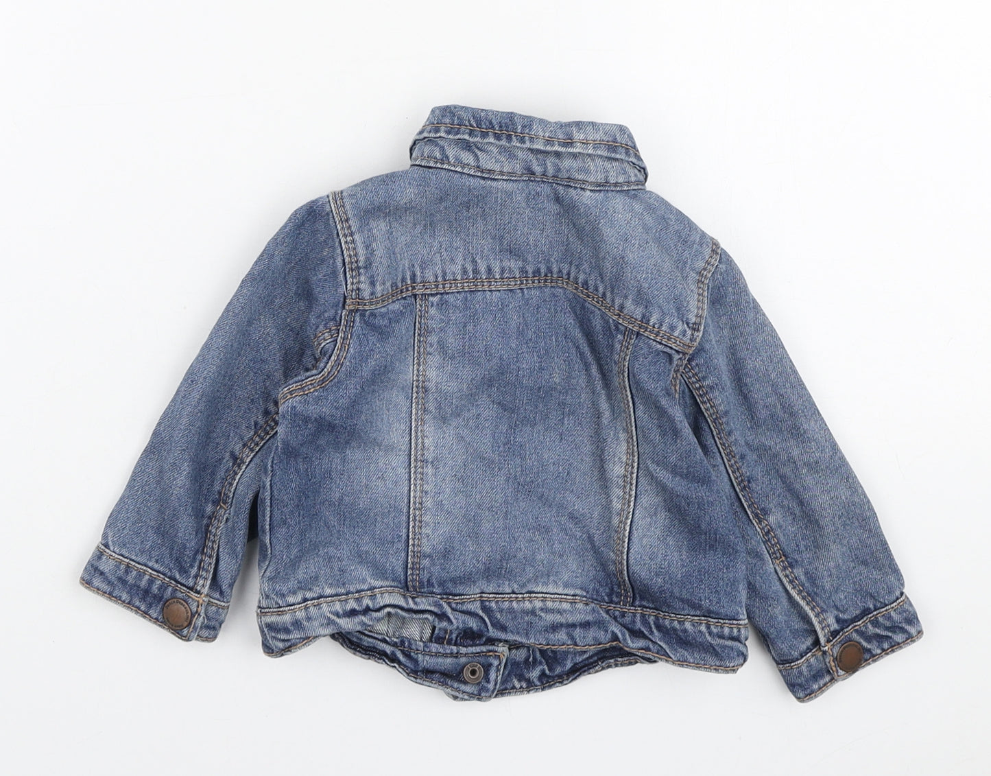 NEXT Girls Blue Jacket Size 6-9 Months Snap