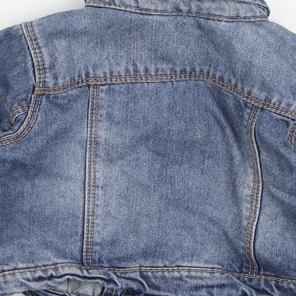 NEXT Girls Blue Jacket Size 6-9 Months Snap