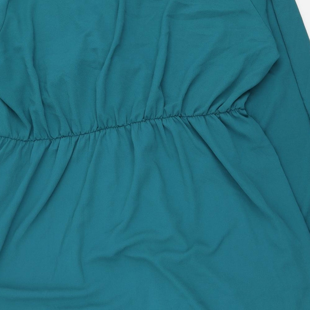 Pink Clove Womens Blue Polyester Wrap Dress Size 28 V-Neck Tie