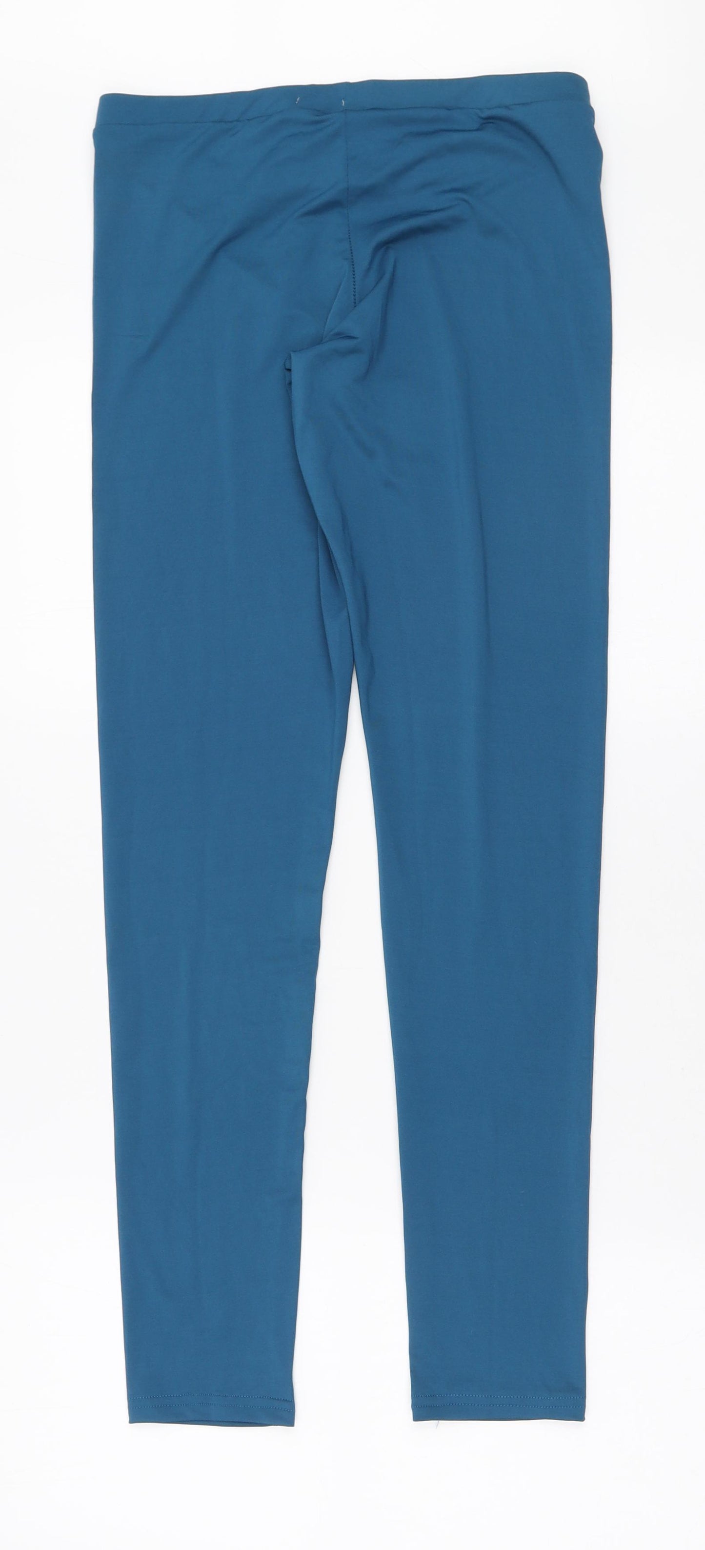 Australian Womens Blue Polyester Compression Leggings Size M L30 in Regular Pullover