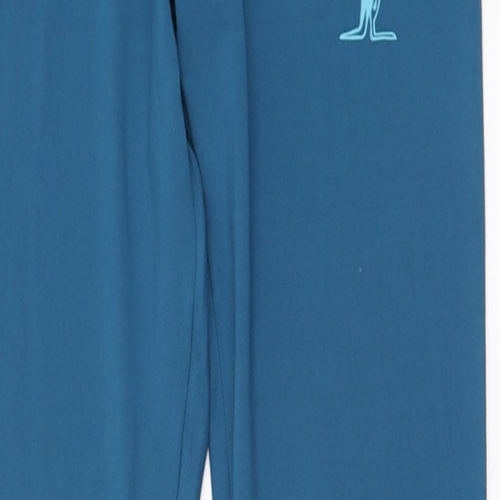 Australian Womens Blue Polyester Compression Leggings Size M L30 in Regular Pullover
