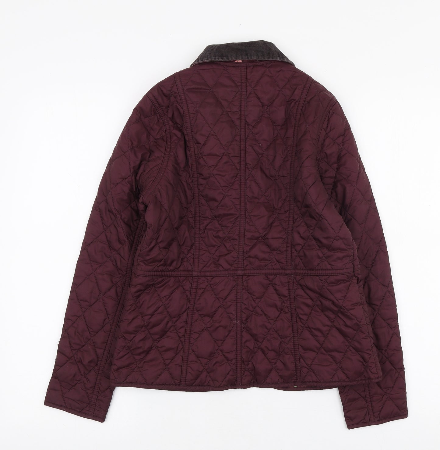 Barbour Girls Purple Quilted Jacket Size 10-11 Years Button