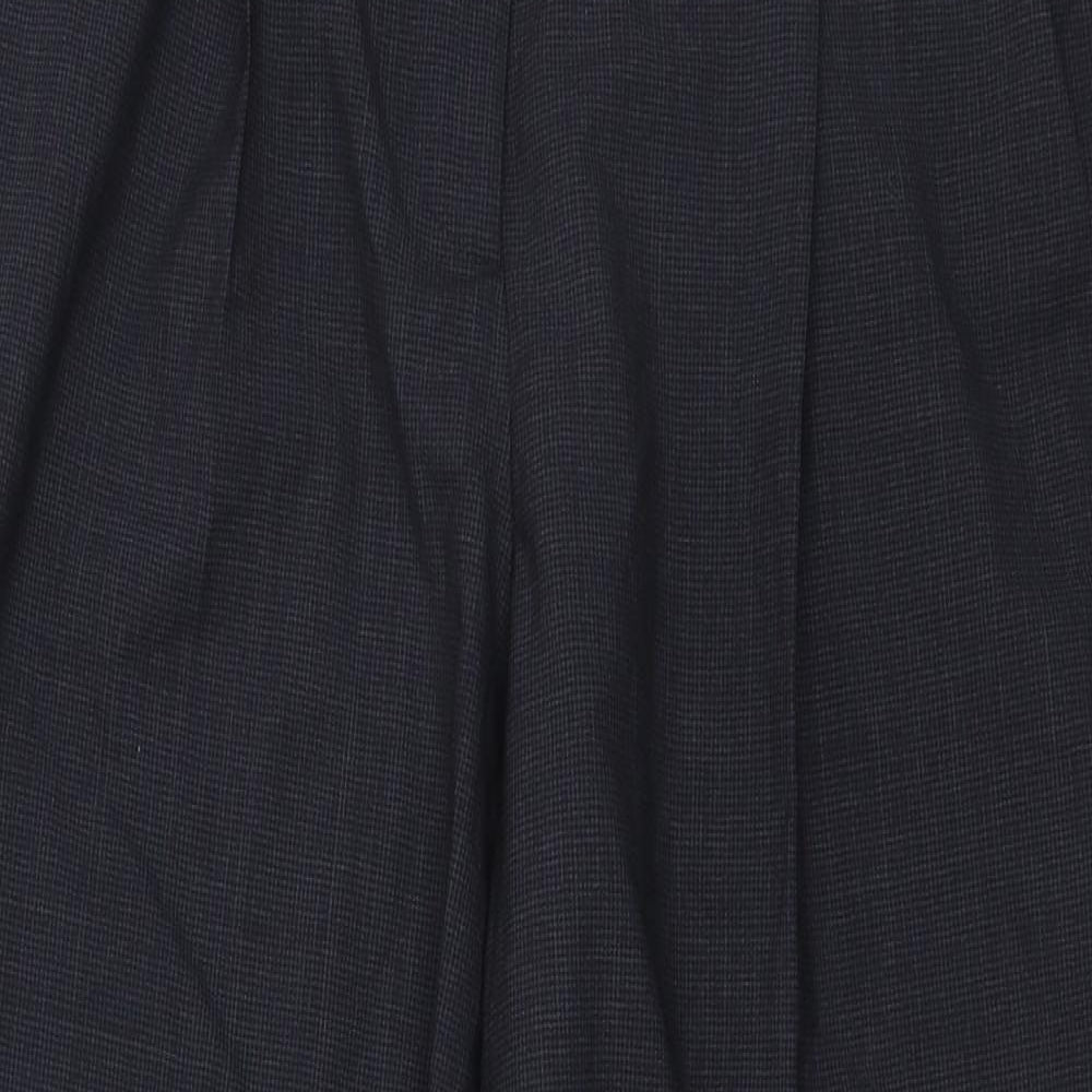 Massimo Dutti Womens Blue Viscose Trousers Size 10 L26 in Regular Zip