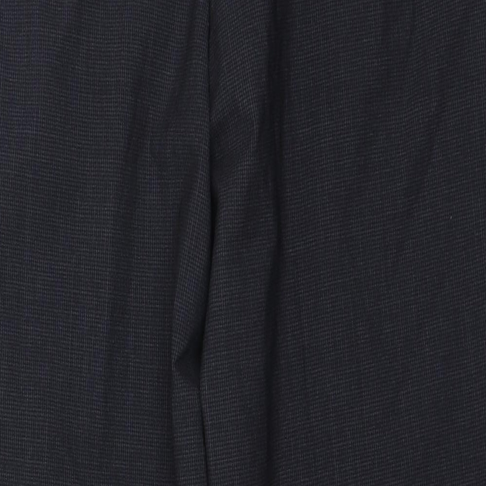 Massimo Dutti Womens Blue Viscose Trousers Size 10 L26 in Regular Zip