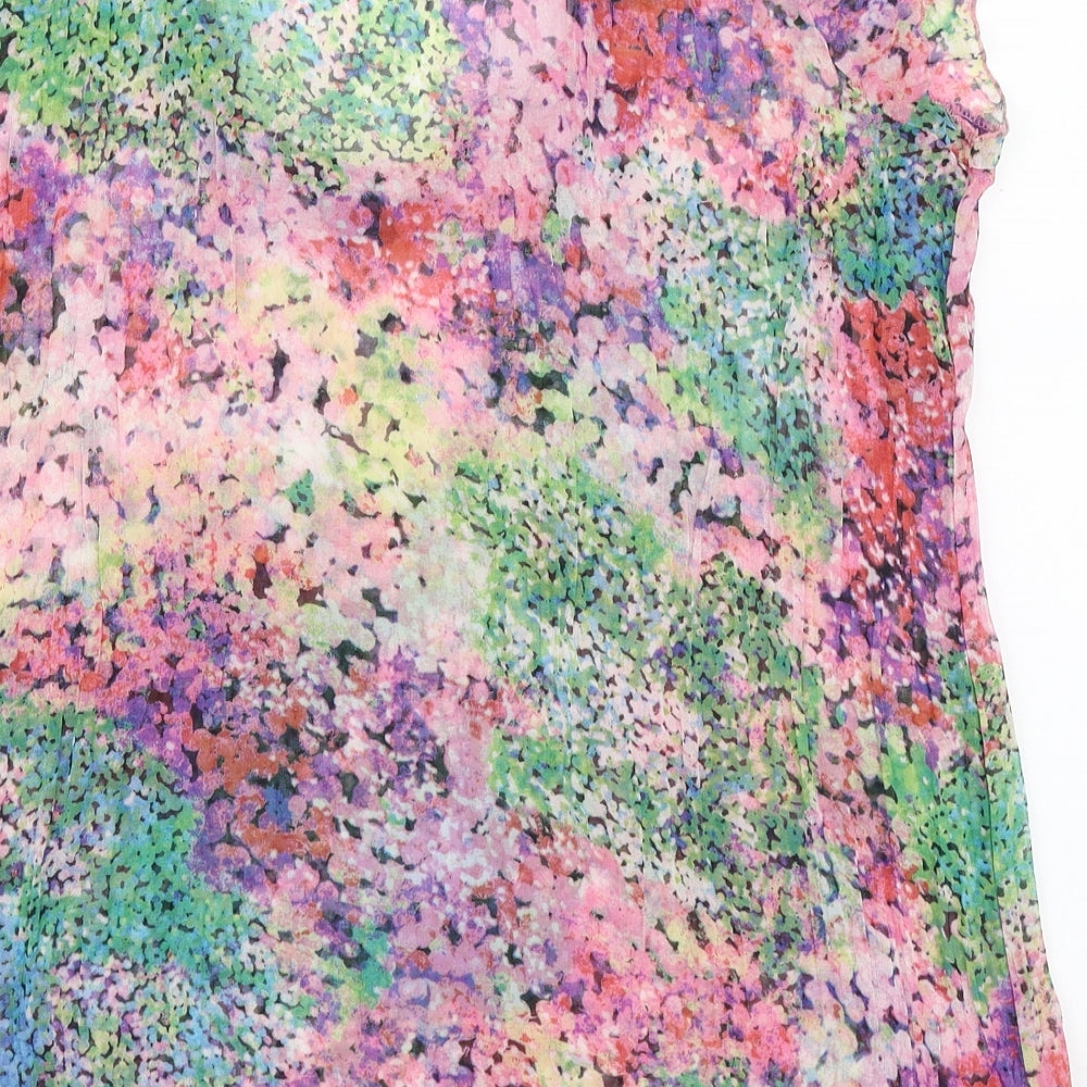 Together Womens Multicoloured Floral Polyester Basic Blouse Size 14 V-Neck