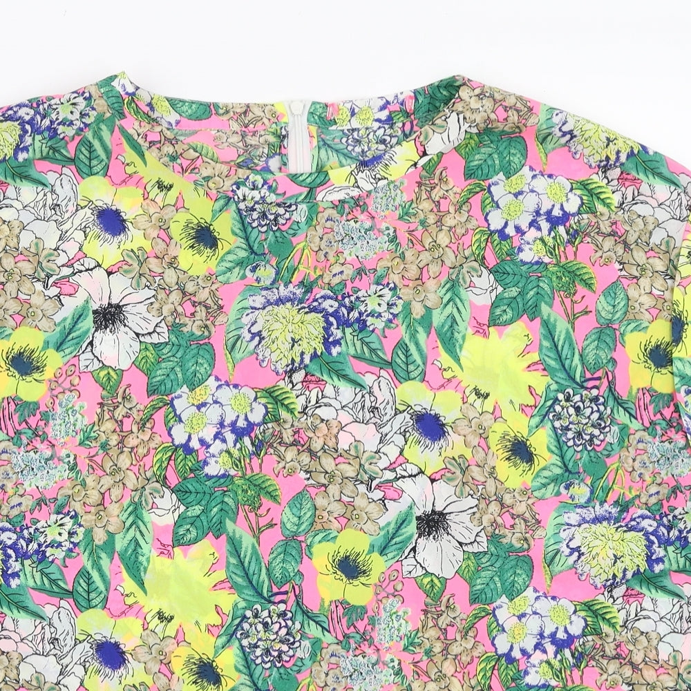 NEXT Womens Multicoloured Floral Polyester Basic Blouse Size 20 Round Neck
