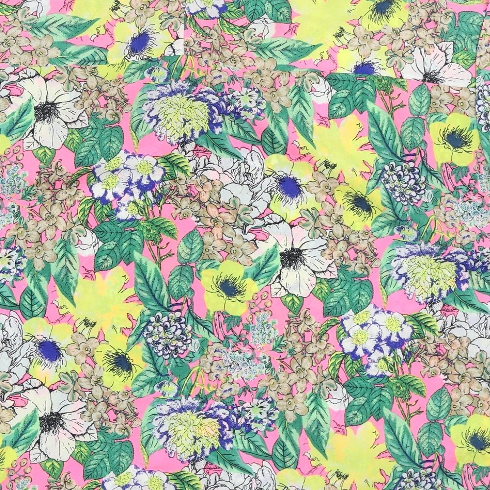 NEXT Womens Multicoloured Floral Polyester Basic Blouse Size 20 Round Neck