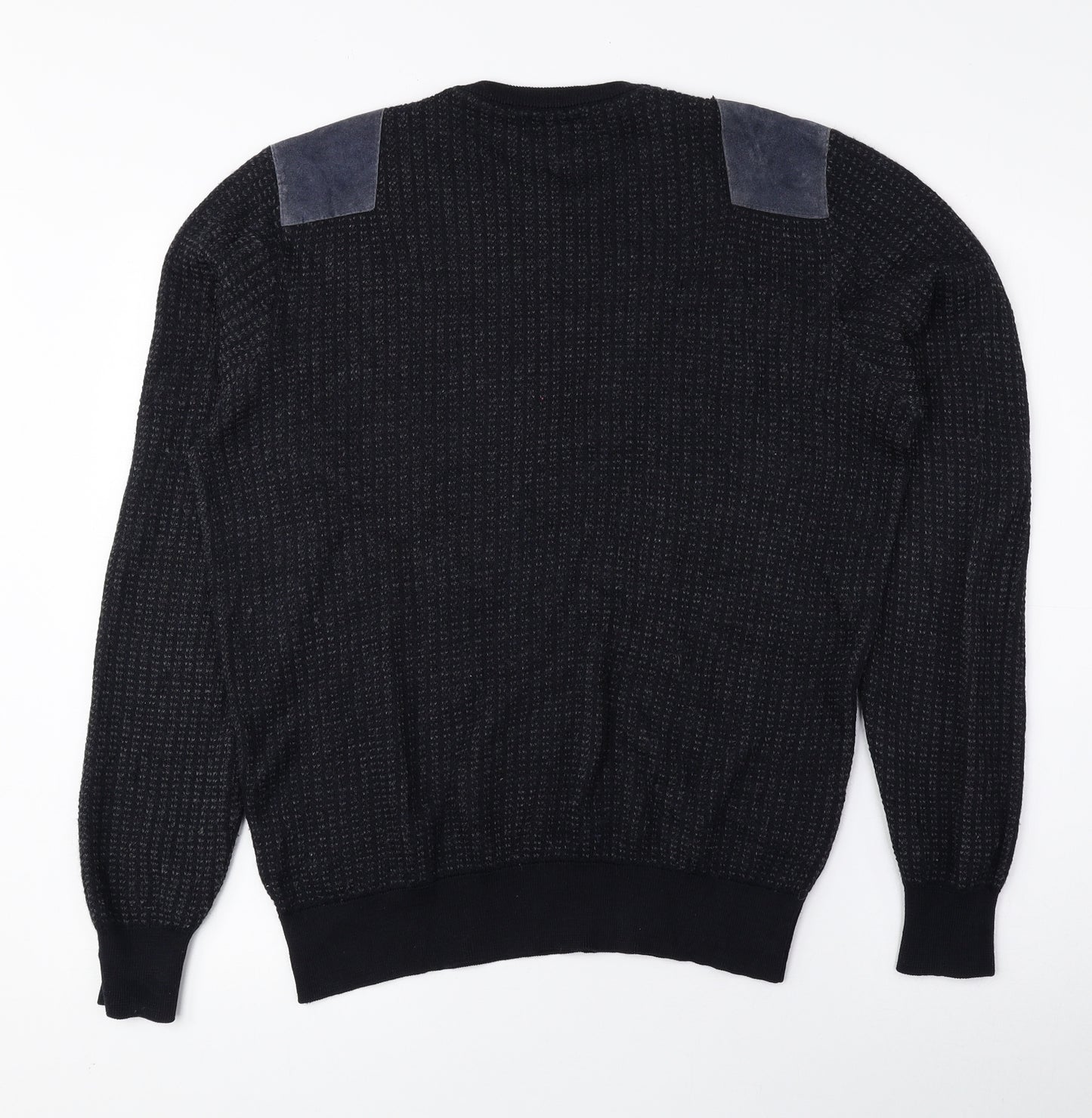 Zara Mens Blue Round Neck Polyester Pullover Jumper Size L