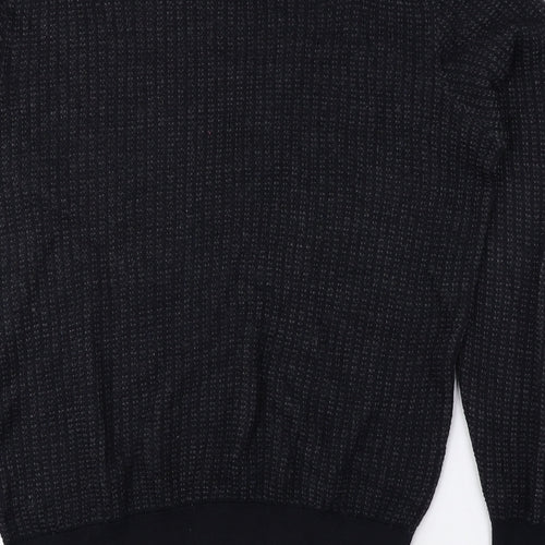 Zara Mens Blue Round Neck Polyester Pullover Jumper Size L