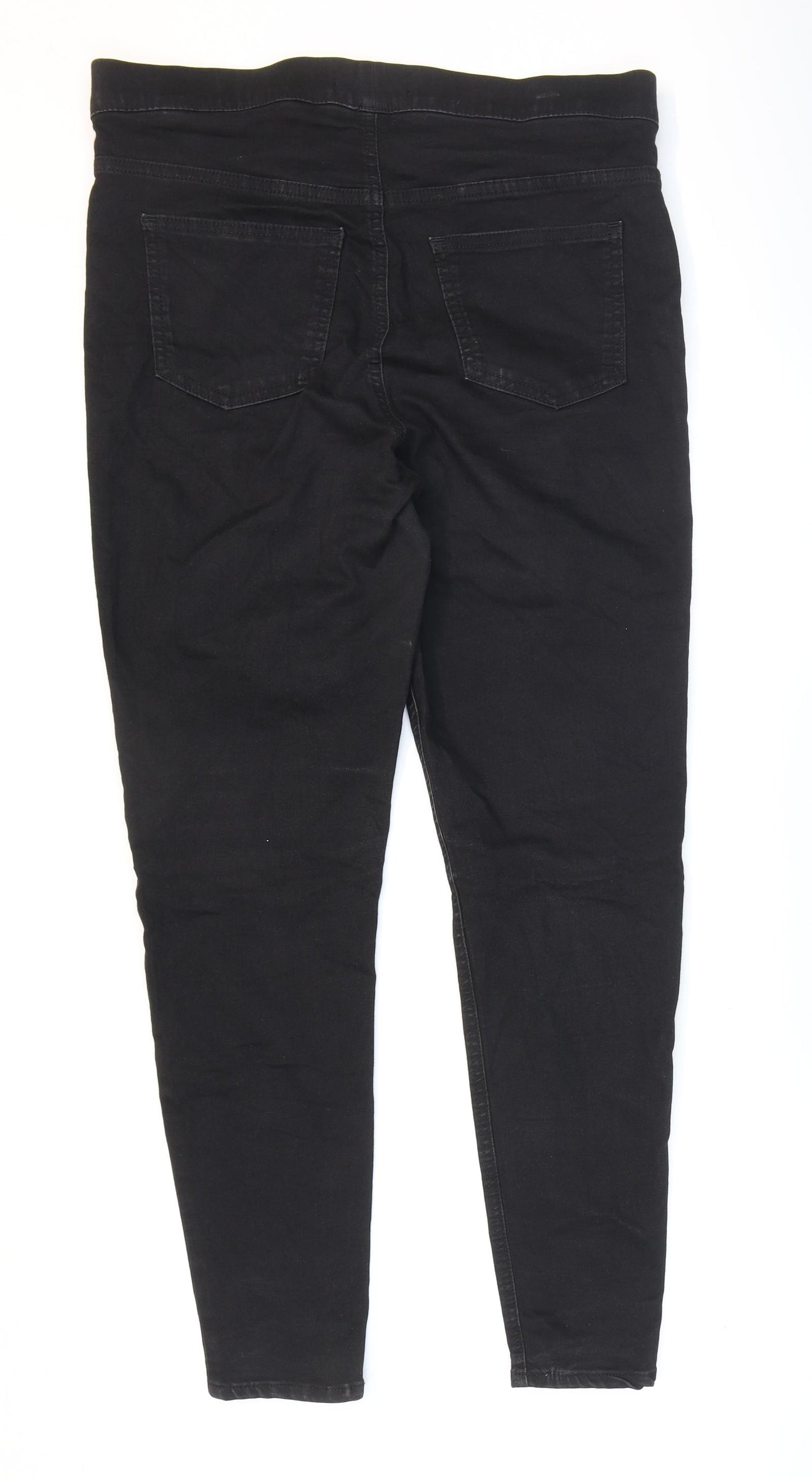 Marks and Spencer Womens Black Cotton Jegging Jeans Size 14 L27 in Regular