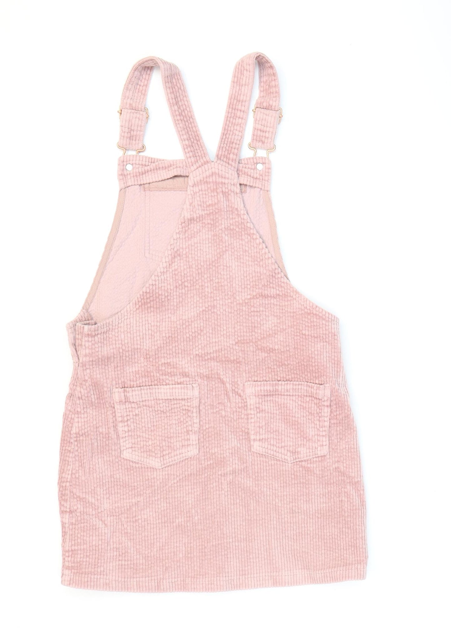 NEXT Girls Pink Cotton Pinafore/Dungaree Dress Size 10 Years Square Neck Buckle