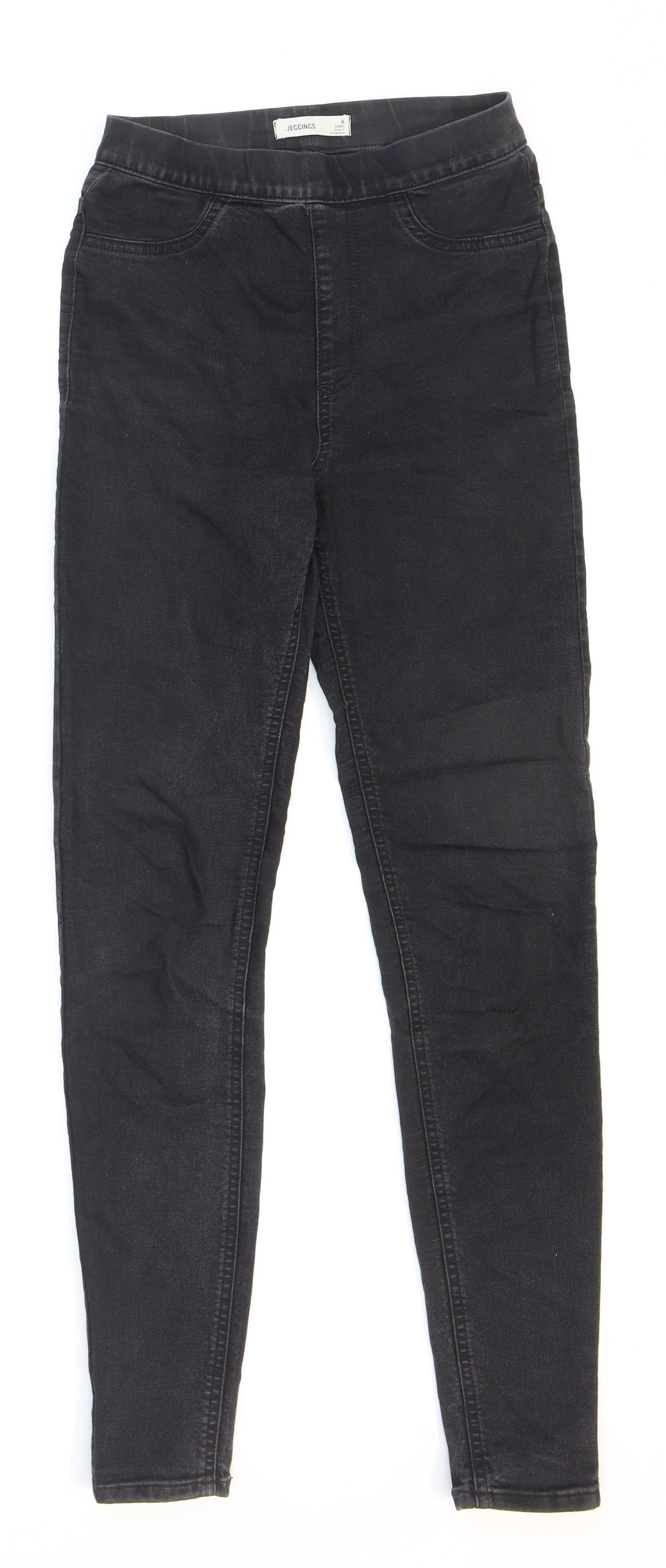 Marks and Spencer Womens Black Cotton Jegging Jeans Size 8 L29 in Regular