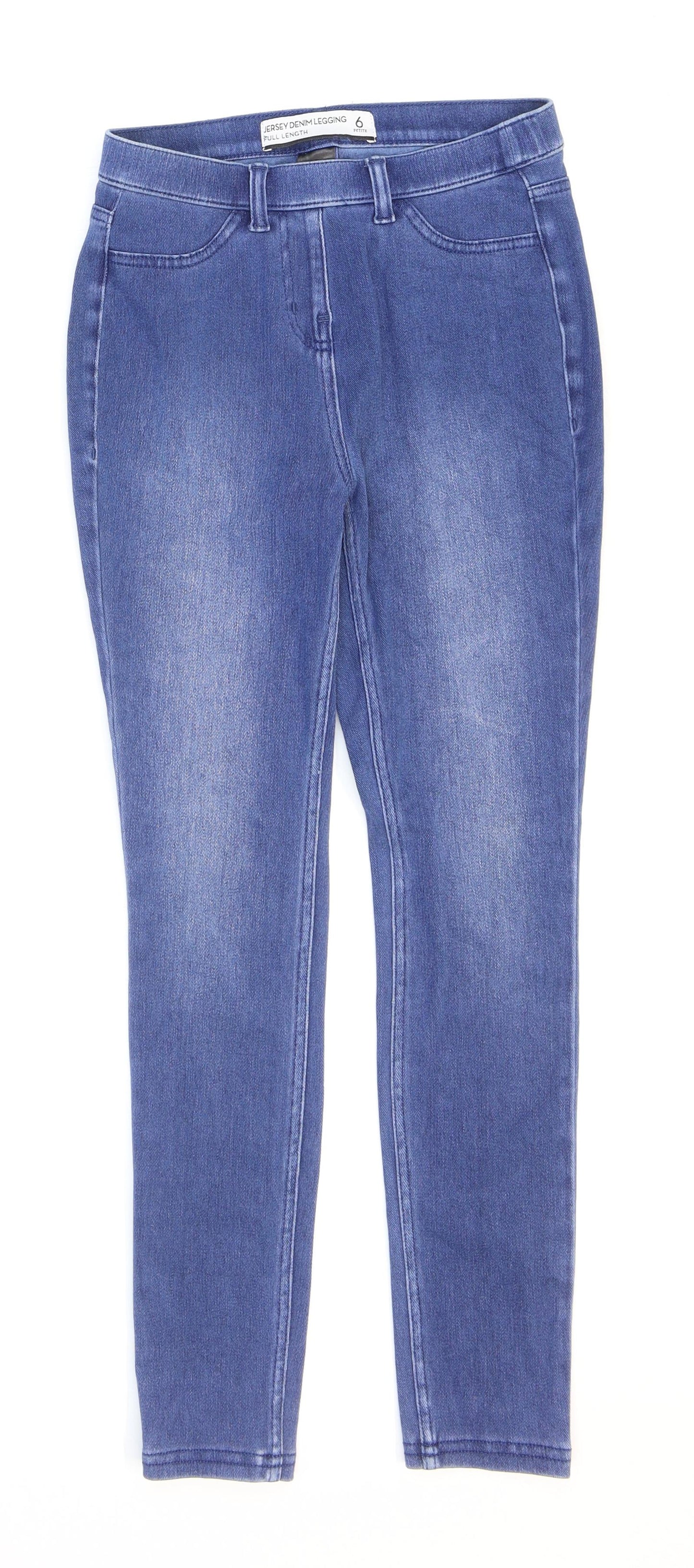 NEXT Womens Blue Cotton Jegging Jeans Size 6 L25 in Regular