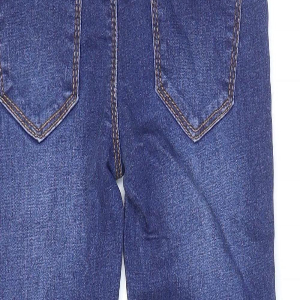 Denim & Co. Boys Blue Cotton Skinny Jeans Size 4-5 Years Regular Zip