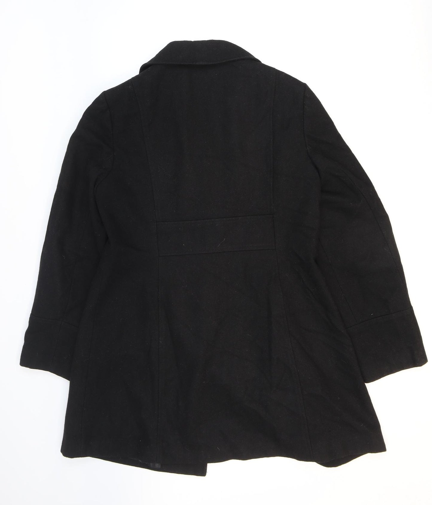 George Womens Black Pea Coat Coat Size 14 Button