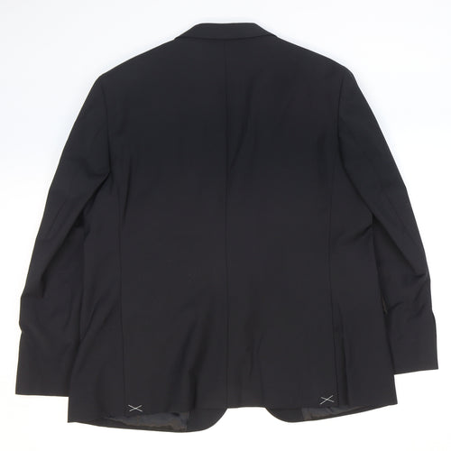 Marks and Spencer Mens Black Wool Jacket Suit Jacket Size 46