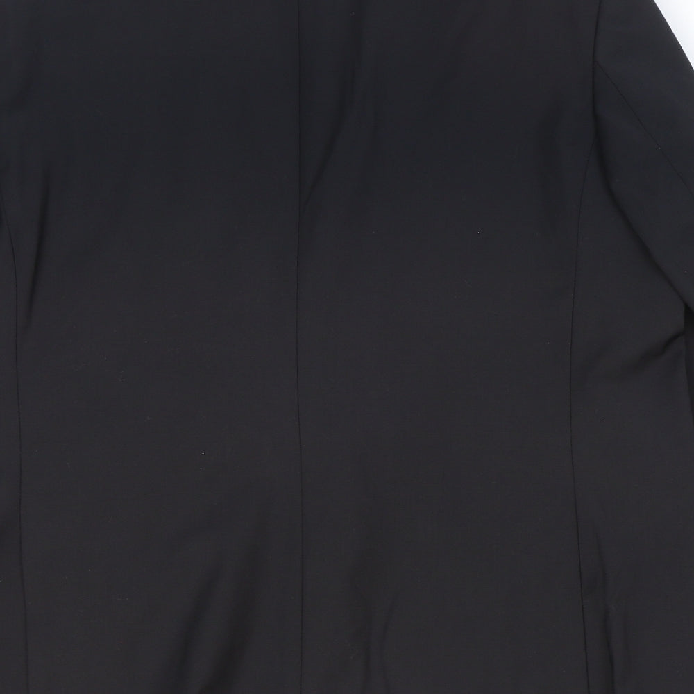 Marks and Spencer Mens Black Wool Jacket Suit Jacket Size 46