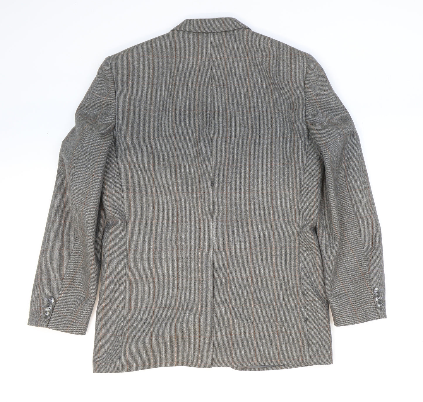Dunn & Co Mens Grey Striped Wool Jacket Suit Jacket Size 34