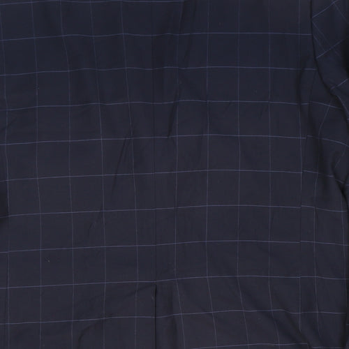 Joe Browns Mens Blue Plaid Polyester Jacket Suit Jacket Size 42