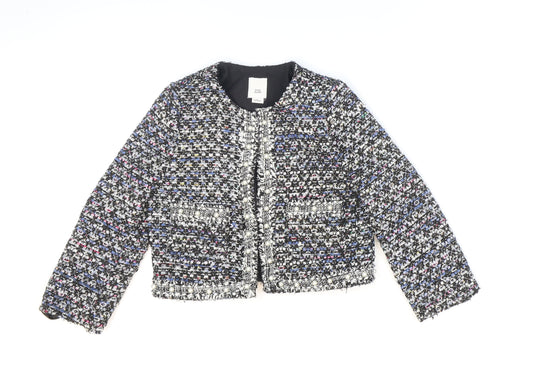 River Island Girls Multicoloured Geometric Jacket Blazer Size 5-6 Years